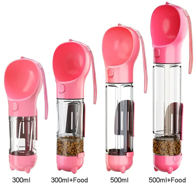 Travel-Ready Multifunctional Pet Bottle Water & Food in One