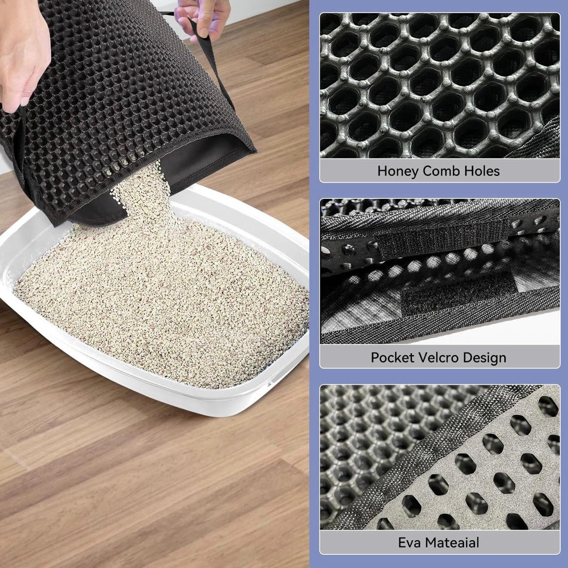 ComfortSoft Cat Litter Mat Mess Free  Hassle-Free Clean-Up