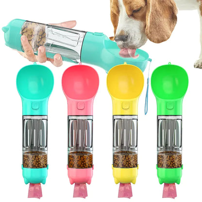 Travel-Ready Multifunctional Pet Bottle Water & Food in One